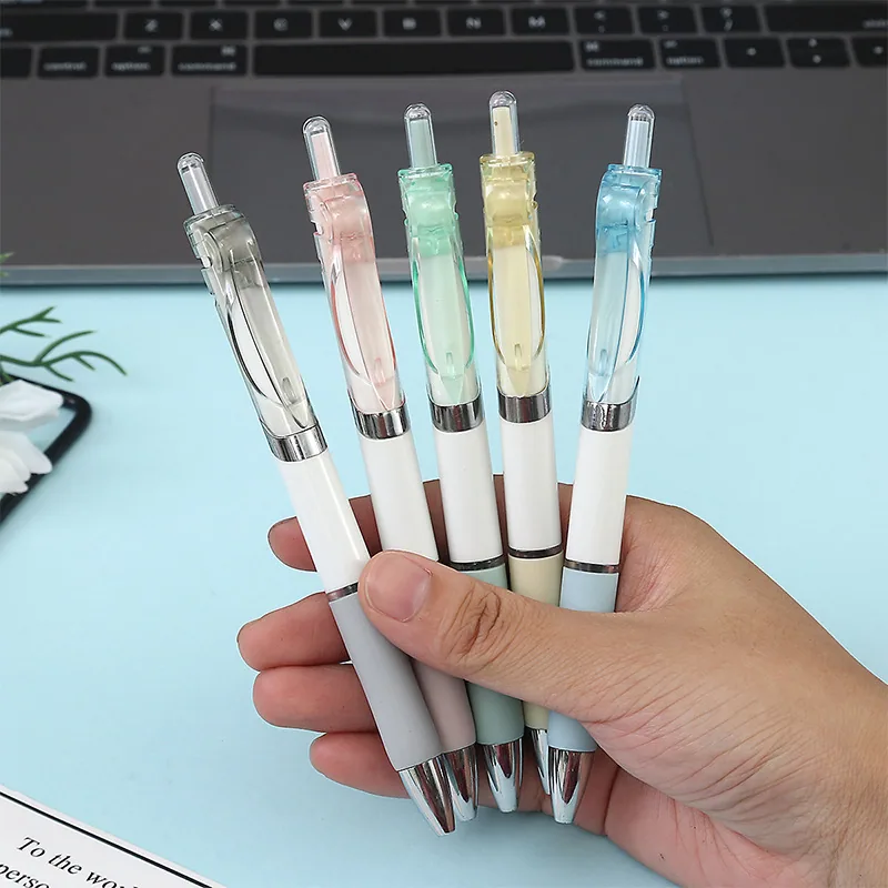 High Beauty Press Student Stationery Morandi Brushing Questions Neutral Pen Ins Color Exam Signature Pen Wholesale 5