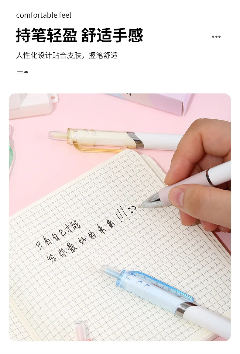 High Beauty Press Student Stationery Morandi Brushing Questions Neutral Pen Ins Color Exam Signature Pen Wholesale 10