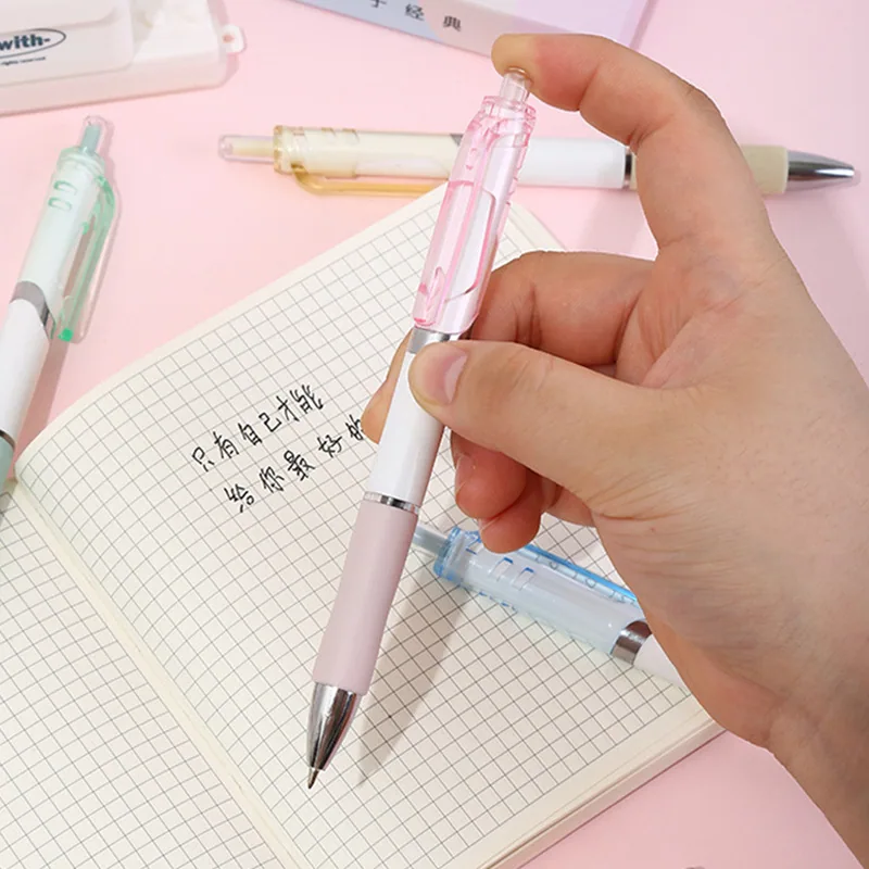 High Beauty Press Student Stationery Morandi Brushing Questions Neutral Pen Ins Color Exam Signature Pen Wholesale 6