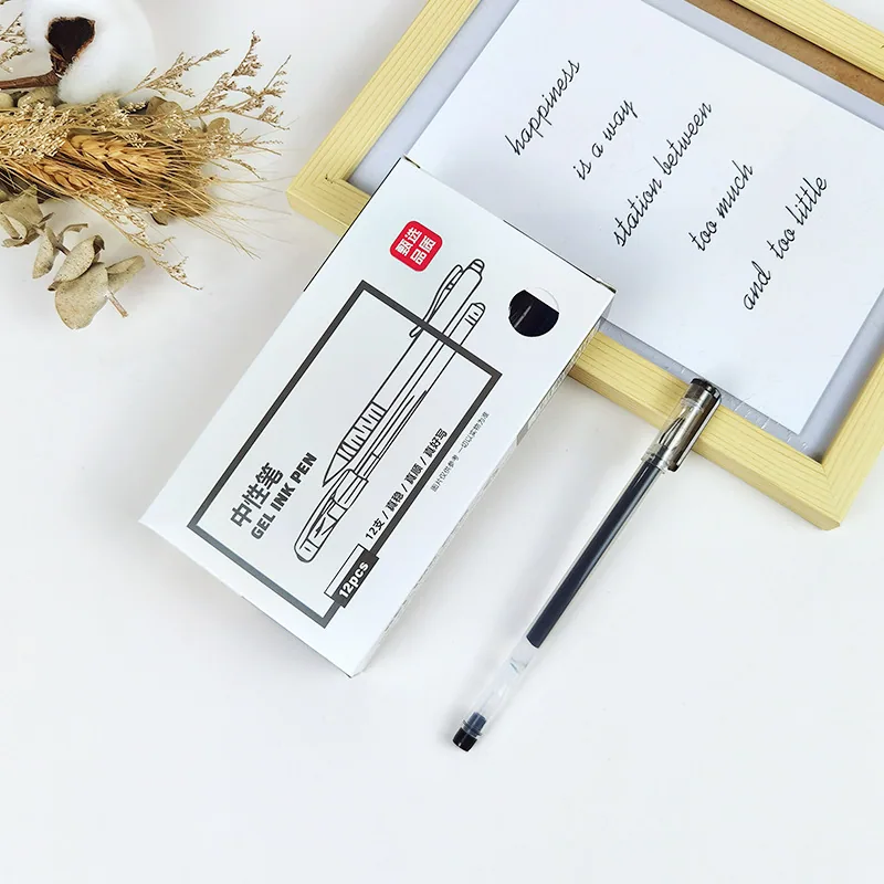 Hot Mining Creative Large Capacity Diamond Head 0.5 Full Needle Tube Neutral Pen Signature Student Exam Special Pen Carbon Pen 5
