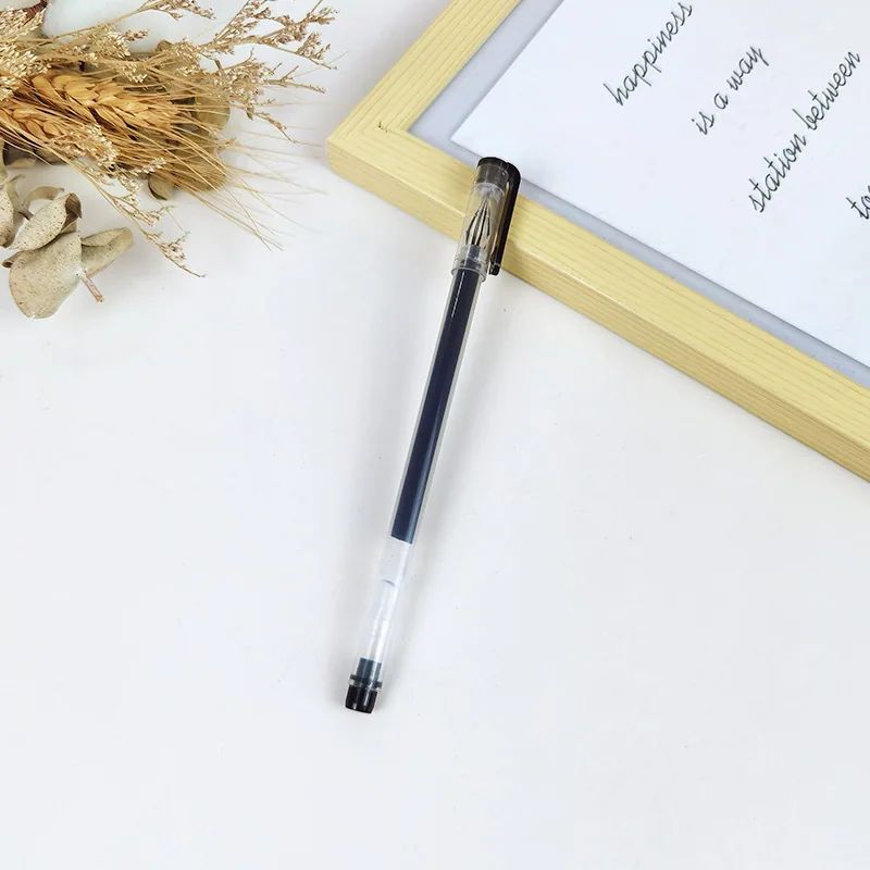 Hot Mining Creative Large Capacity Diamond Head 0.5 Full Needle Tube Neutral Pen Signature Student Exam Special Pen Carbon Pen 2