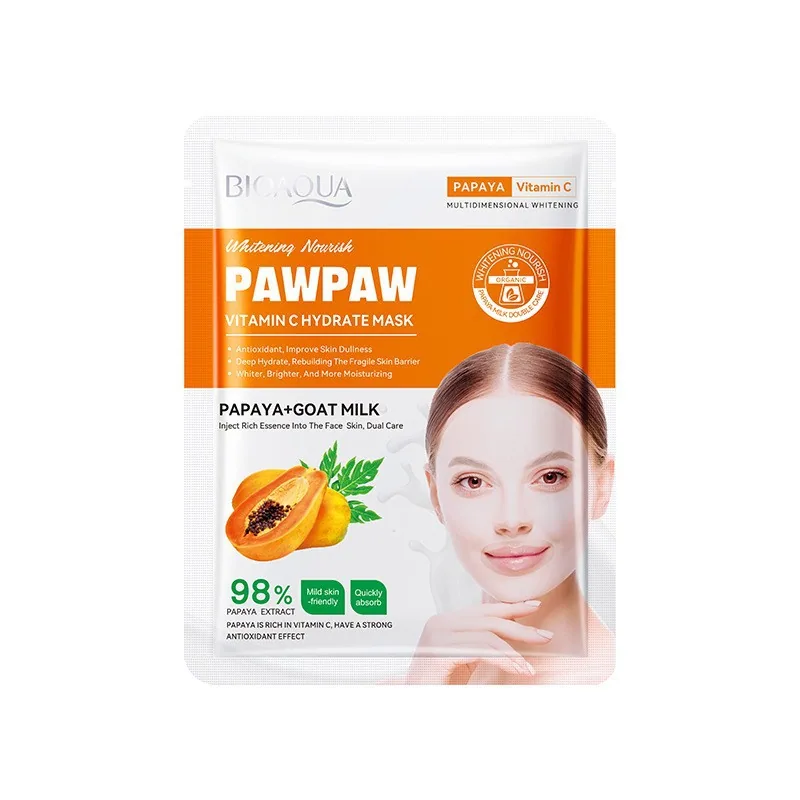 BIOAOU Papaya Vitamin C Brightening Moisturizing Mask Mask Moisturizing Moisturizing Wholesale Cross-border Foreign Trade