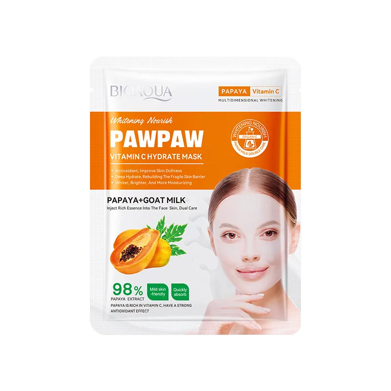 BIOAOU Papaya Vitamin C Brightening Moisturizing Mask Mask Moisturizing Moisturizing Wholesale Cross-border Foreign Trade 2