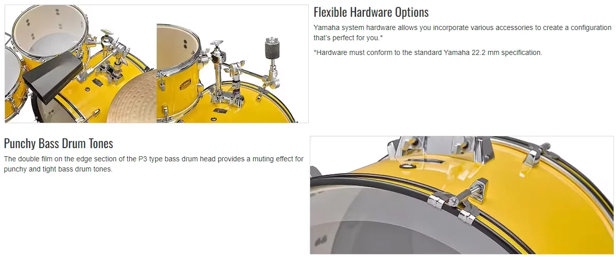 YAMAHA RYDEEN DRUM Acoustic Drum Set 5-piece drum BASS TONES 3