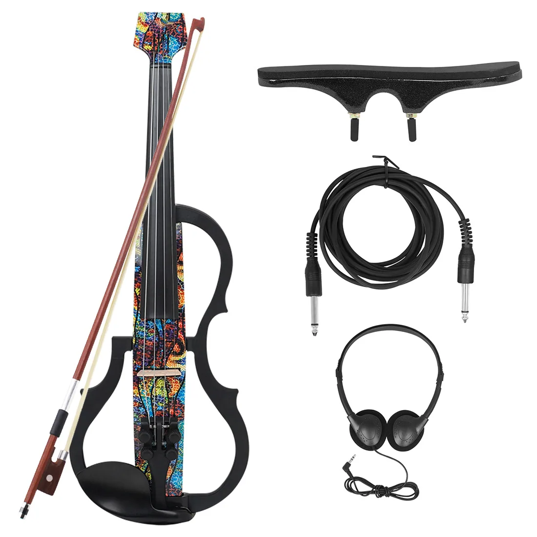 Foreign trade hot selling headless electronic violin carbon fiber silent violin adult professional level performance electronic 8