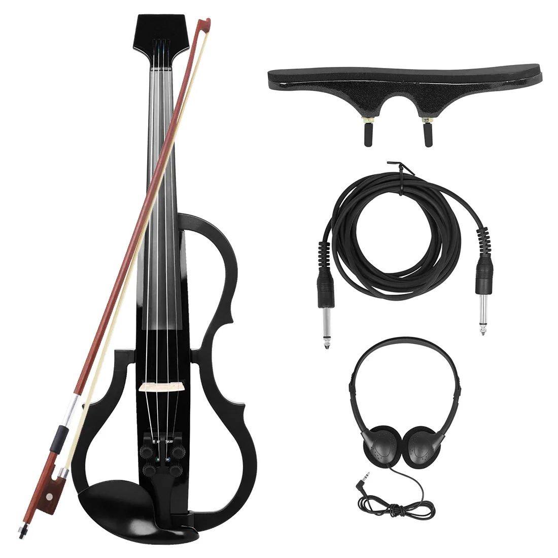 Foreign trade hot selling headless electronic violin carbon fiber silent violin adult professional level performance electronic 4