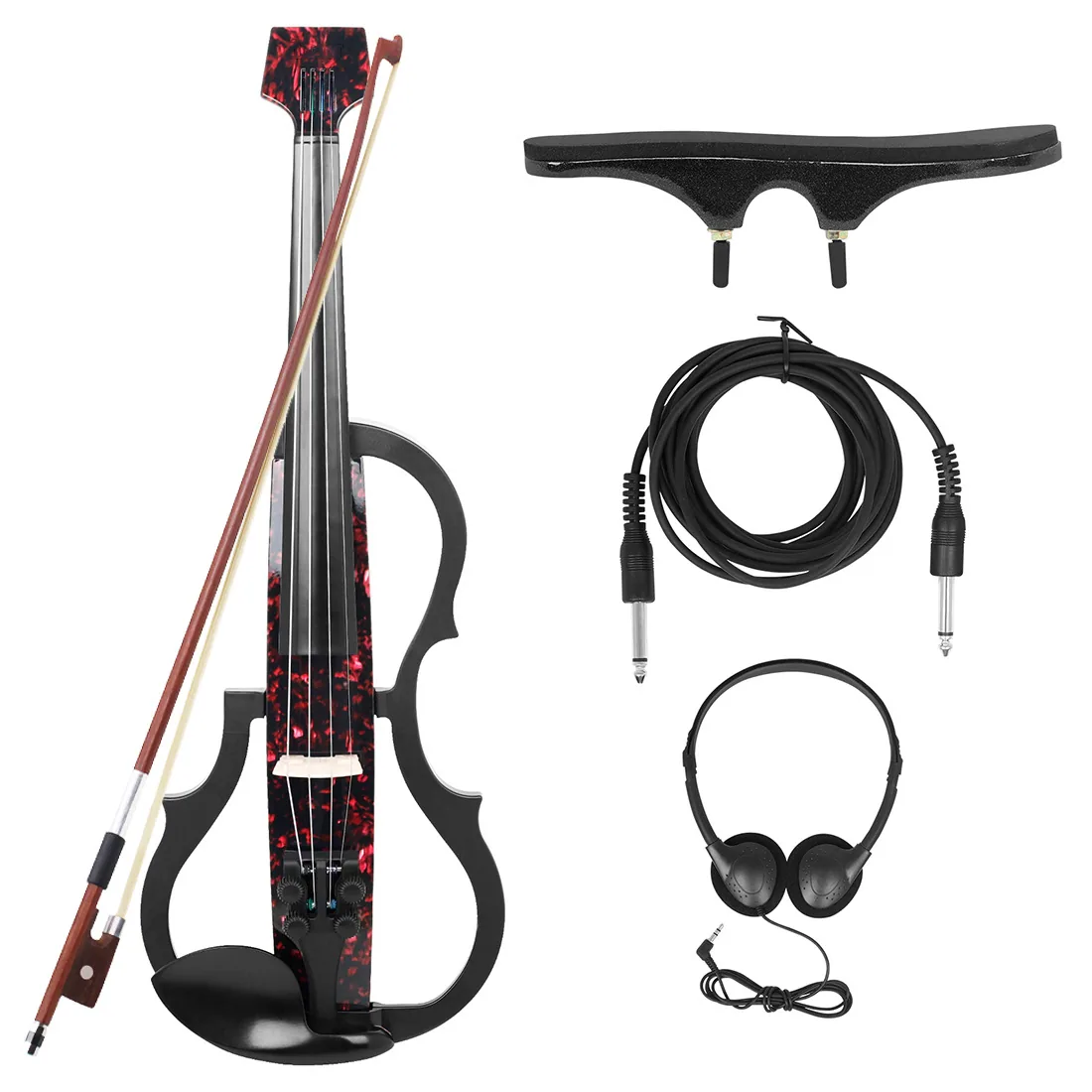 Foreign trade hot selling headless electronic violin carbon fiber silent violin adult professional level performance electronic 5