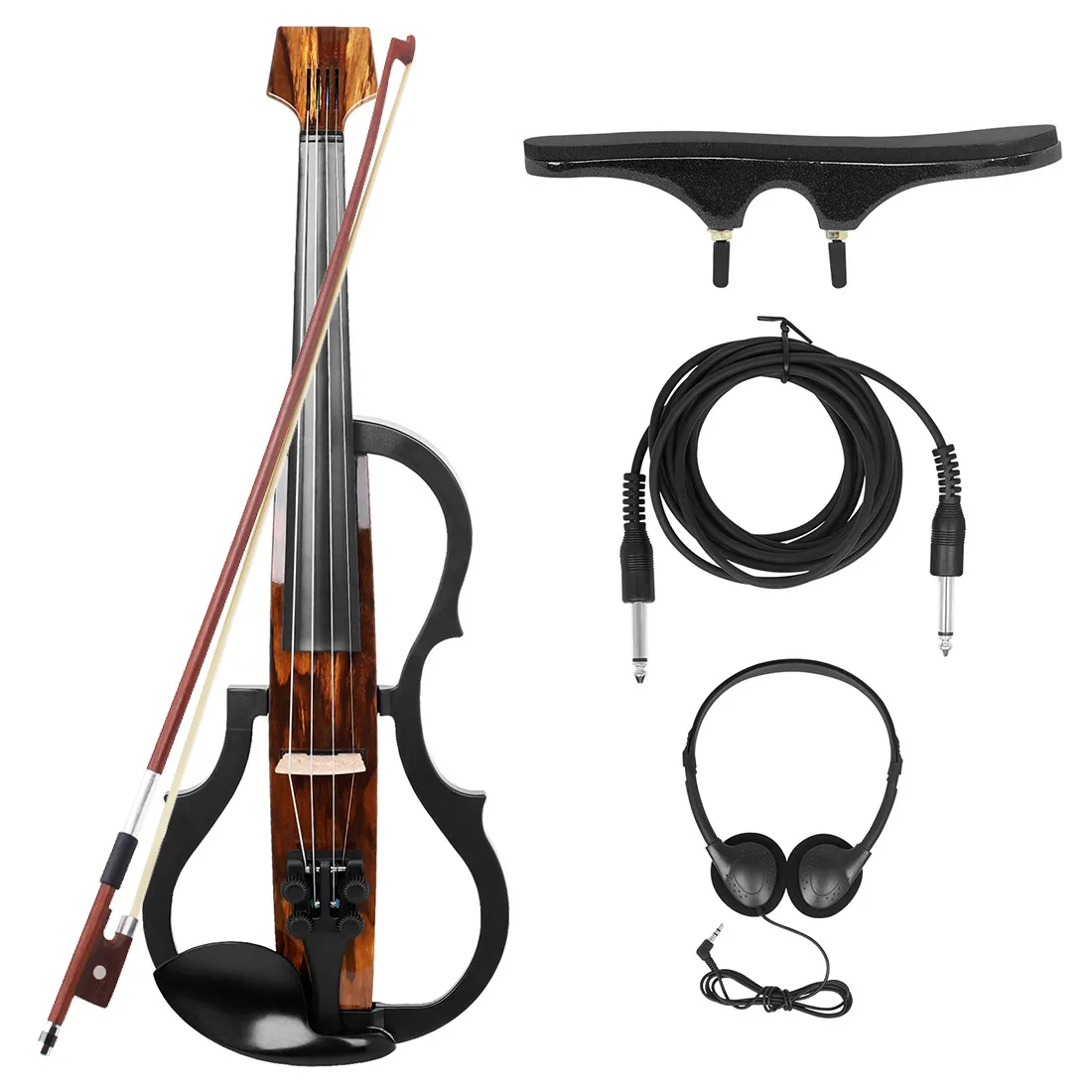 Foreign trade hot selling headless electronic violin carbon fiber silent violin adult professional level performance electronic 6