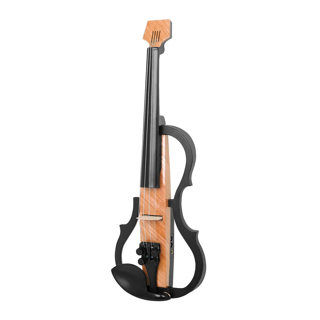Carbon fiber headless electroacoustic violin, silent violin, adult professional performance electronic violin set with case 2