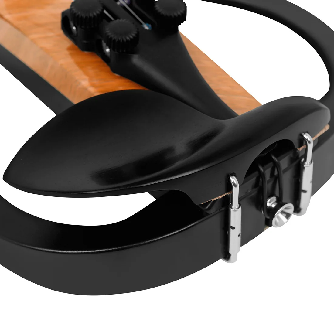 Carbon fiber headless electroacoustic violin, silent violin, adult professional performance electronic violin set with case 15