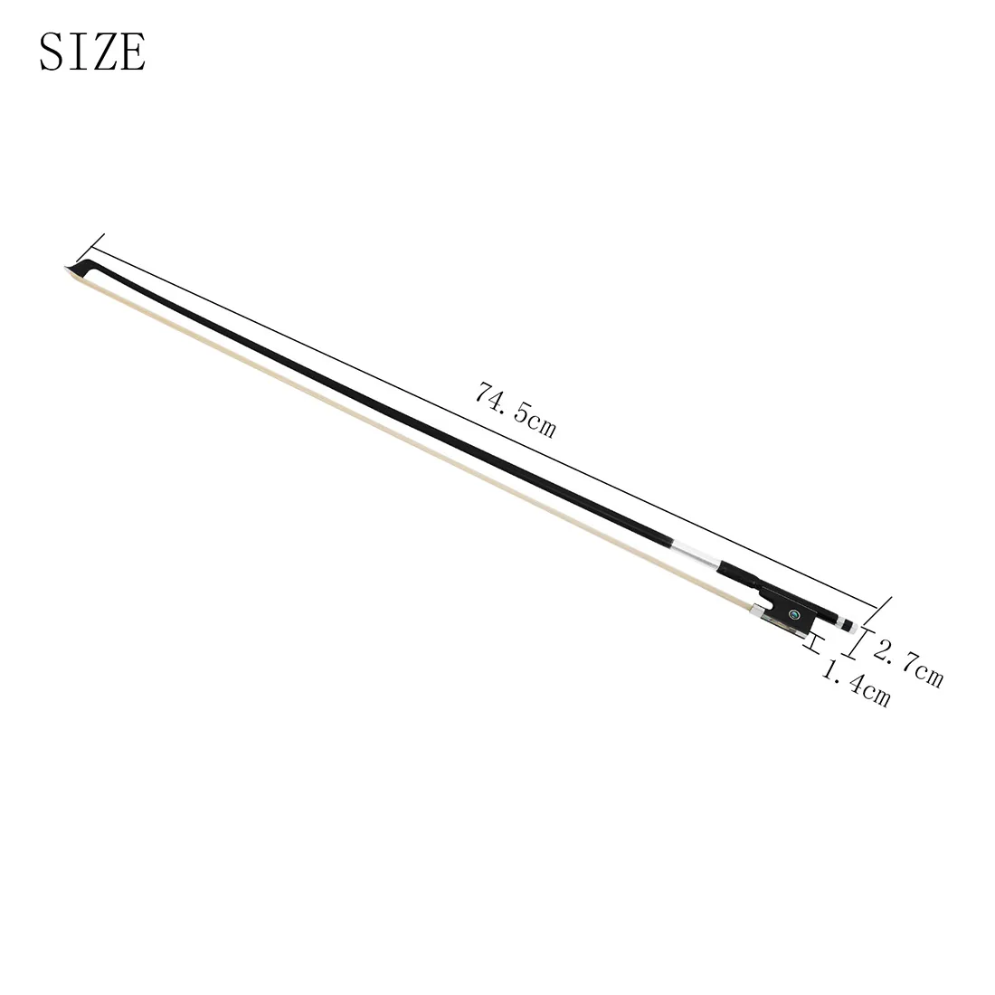 Carbon fiber headless electroacoustic violin, silent violin, adult professional performance electronic violin set with case 7