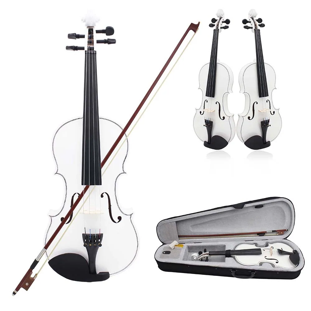 Colorful popular violin, solid wood violin, children's beginner's practice, adult performance of violin, 4/4 foreign trade whole 2