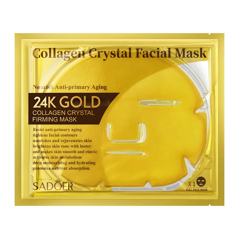 SADOER 24K Gold Collagen Firming Mask Cross-border Foreign Trade Wholesale Packaging Styles Multiple Specifications Available