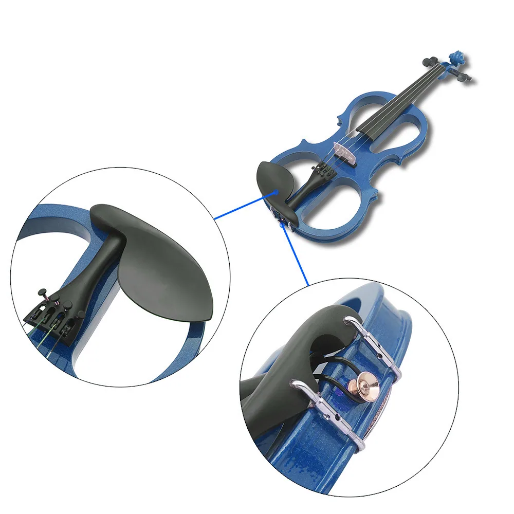 Wholesale Blue Electronic Violin Beginner Adult Performance Exam Grade Electronic Violin Instrument Electronic Violin 9