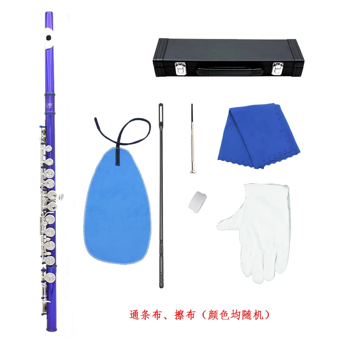16 hole flute, C-tone, color nickel plated flute, E-key, beginner's exam, playing flute, Western musical instrument, flute 4