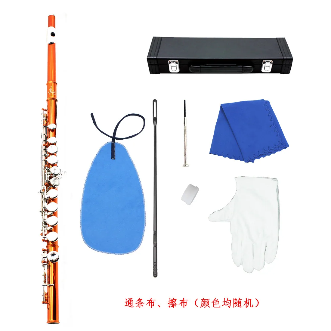 16 hole flute, C-tone, color nickel plated flute, E-key, beginner's exam, playing flute, Western musical instrument, flute 11