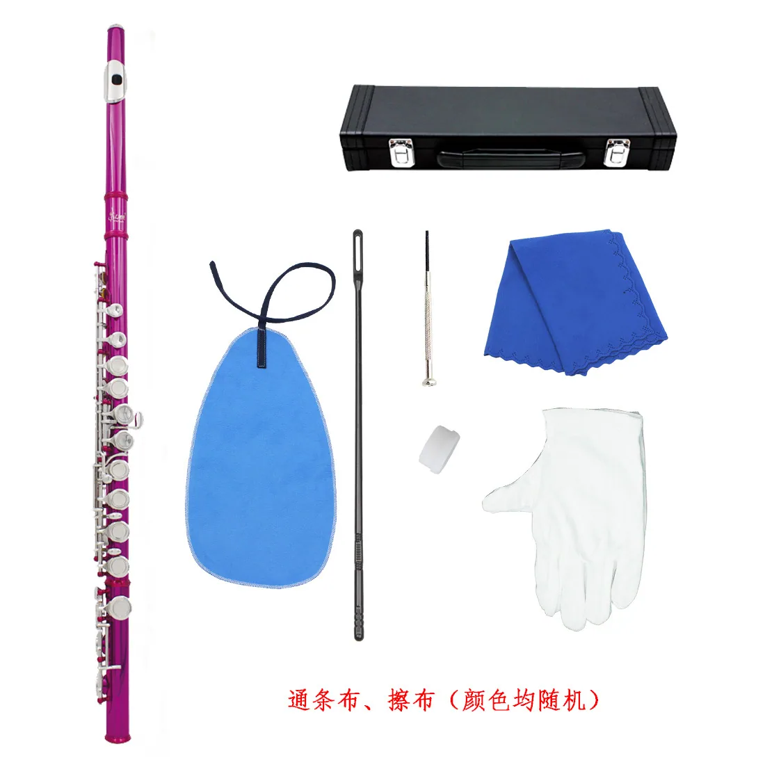 16 hole flute, C-tone, color nickel plated flute, E-key, beginner's exam, playing flute, Western musical instrument, flute 9