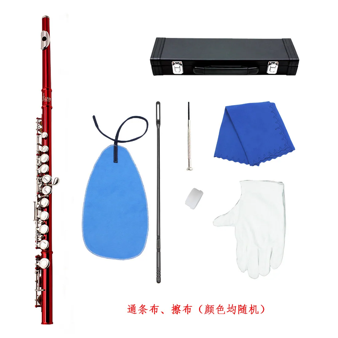 16 hole flute, C-tone, color nickel plated flute, E-key, beginner's exam, playing flute, Western musical instrument, flute 7
