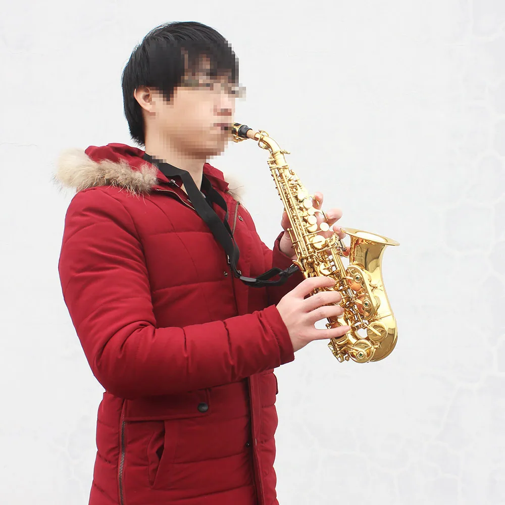 Factory direct sales of B-tone saxophone, high pitched small bend for children and adults to practice brass saxophone and wind i - Children's Coats 12