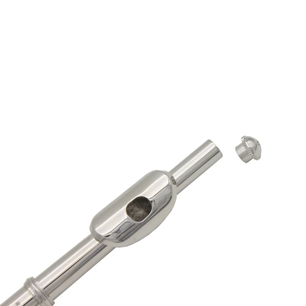16 hole short flute, silver, C key, E key, white copper tube body, student beginner, exam grade, playing short flute, Western in 12