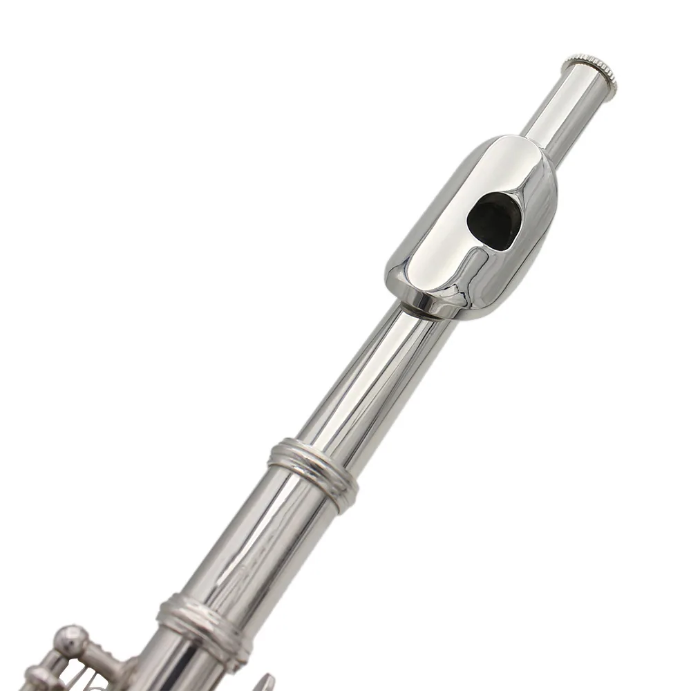 16 hole short flute, silver, C key, E key, white copper tube body, student beginner, exam grade, playing short flute, Western in 13