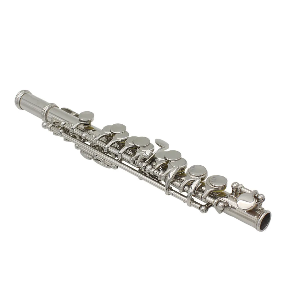 16 hole short flute, silver, C key, E key, white copper tube body, student beginner, exam grade, playing short flute, Western in 3