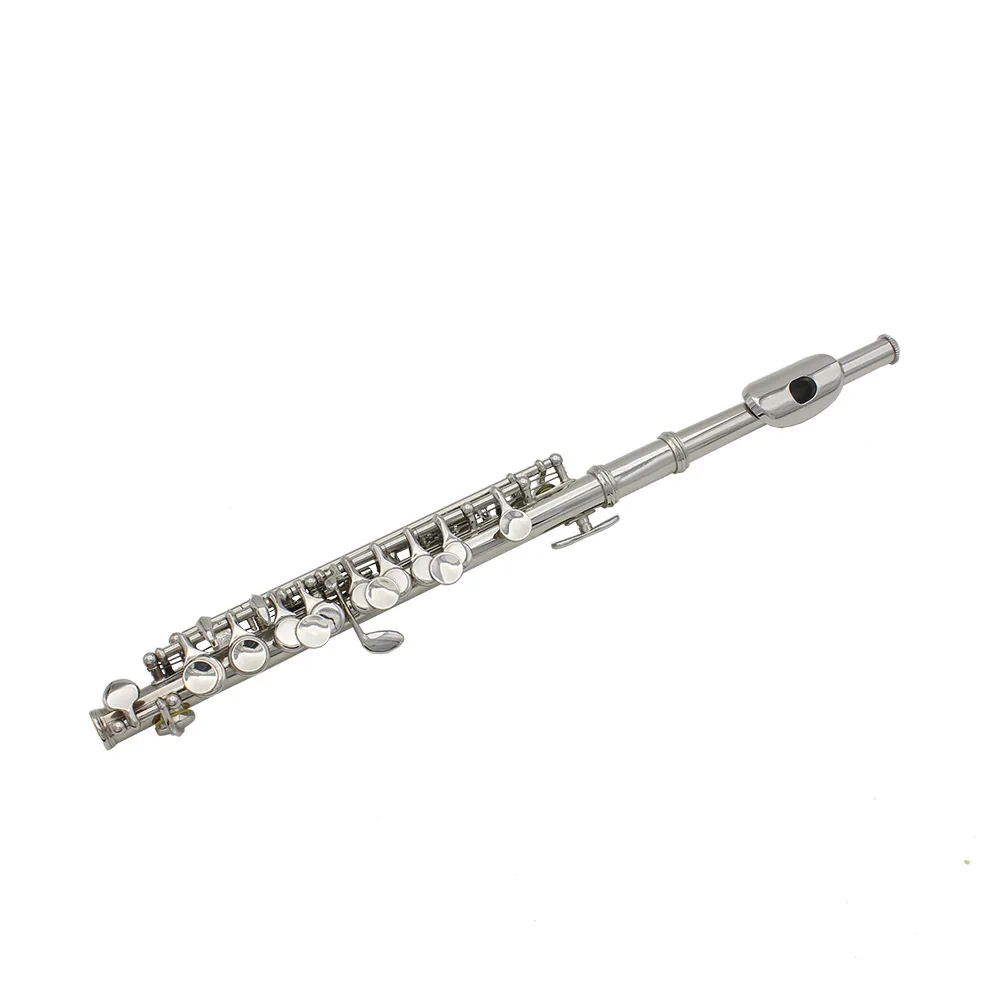 16 hole short flute, silver, C key, E key, white copper tube body, student beginner, exam grade, playing short flute, Western in 2