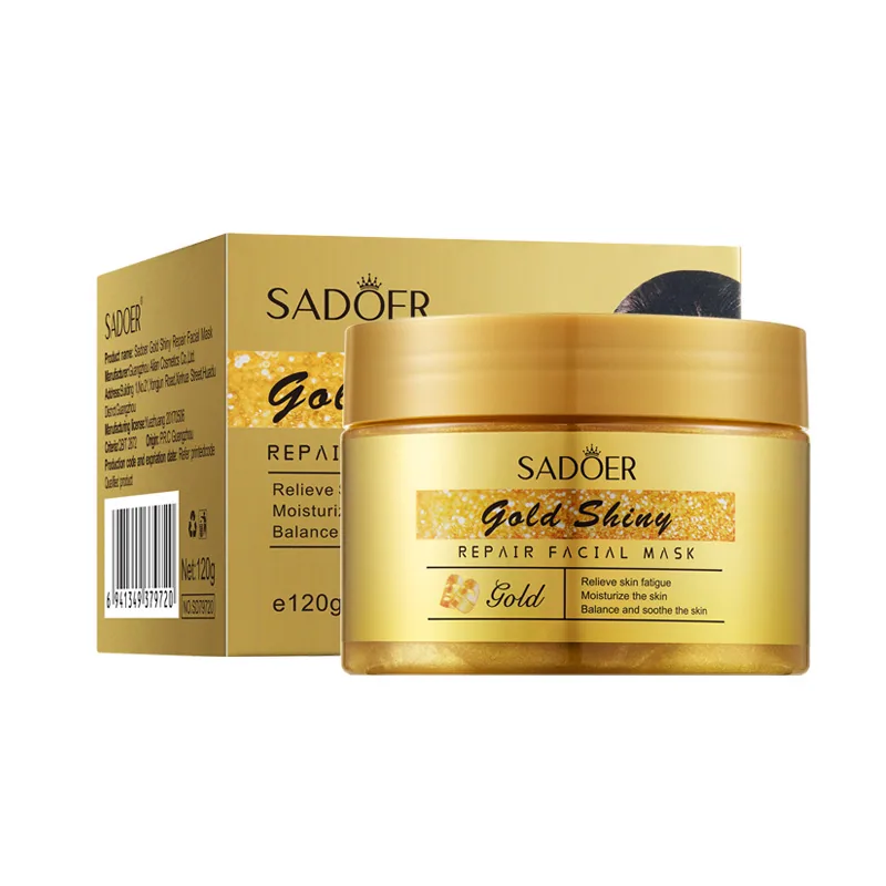 SADOER Gold Repair Mask application scene, leave-in gold essence hydrating moisturizing facial care wholesale