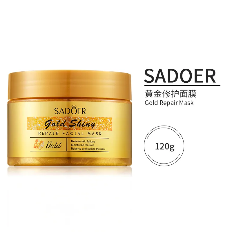 SADOER Gold Repair Mask size and packaging detail, leave-in hydrating moisturizing full English wholesale supply