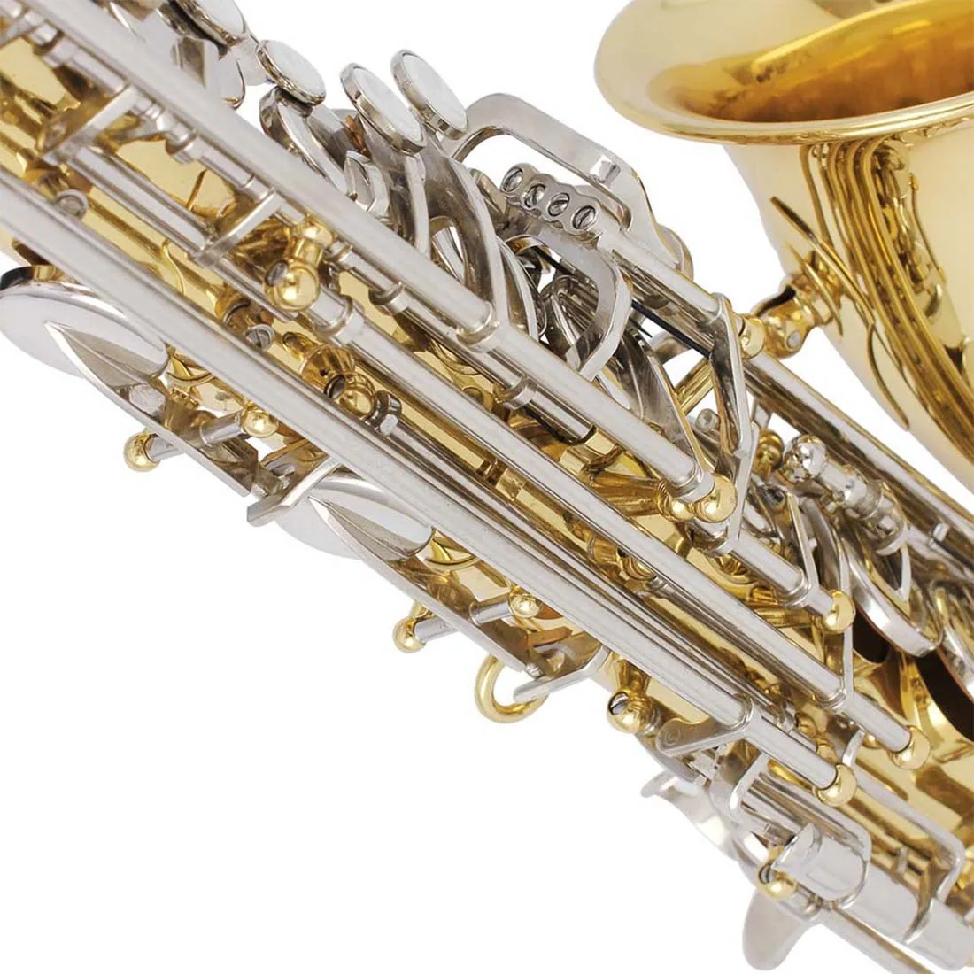 Factory direct sales of E-tone alto saxophone for beginners, instrument grading and performance level, painted gold brass saxoph 16