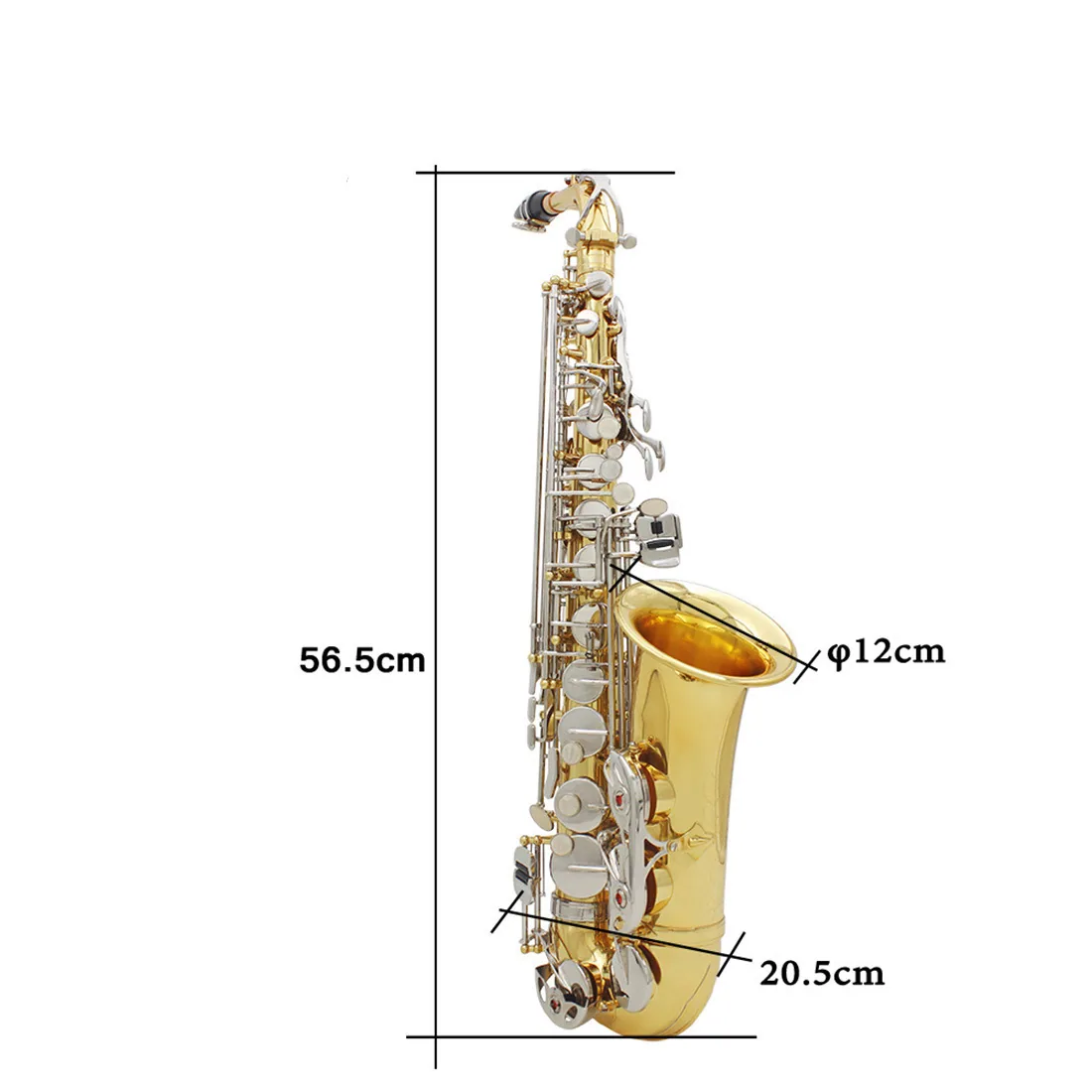 Factory direct sales of E-tone alto saxophone for beginners, instrument grading and performance level, painted gold brass saxoph 8