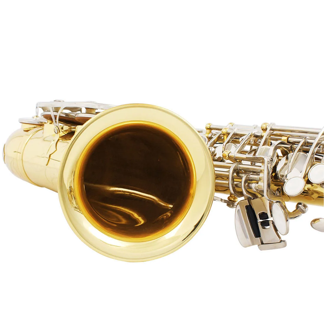 Factory direct sales of E-tone alto saxophone for beginners, instrument grading and performance level, painted gold brass saxoph 9
