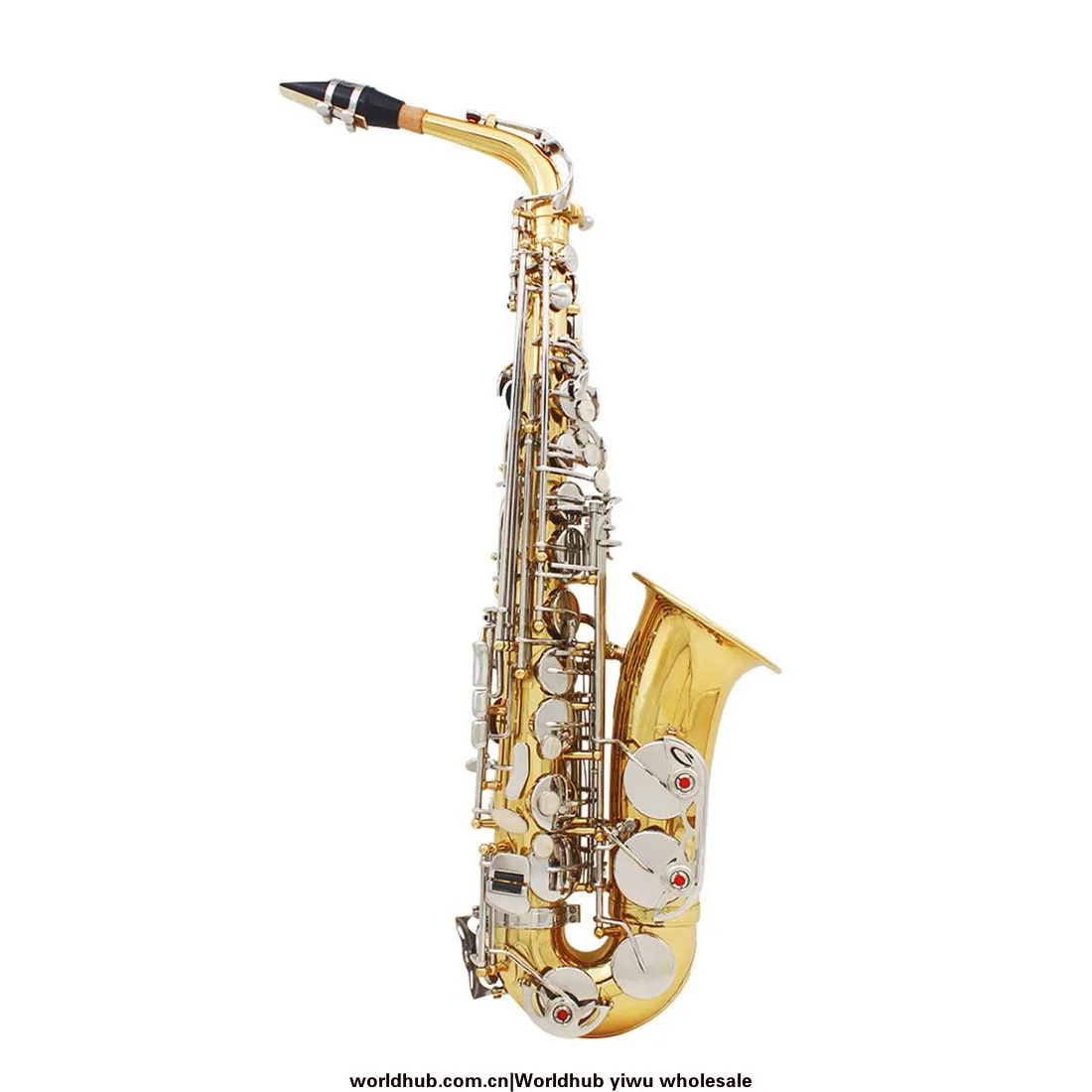Factory direct sales of E-tone alto saxophone for beginners, instrument grading and performance level, painted gold brass saxoph