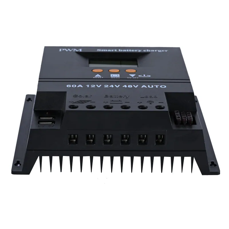 Solar charging intelligent controller 12V 24V 36V 48V 60A PWM MPPT lead-acid battery 2