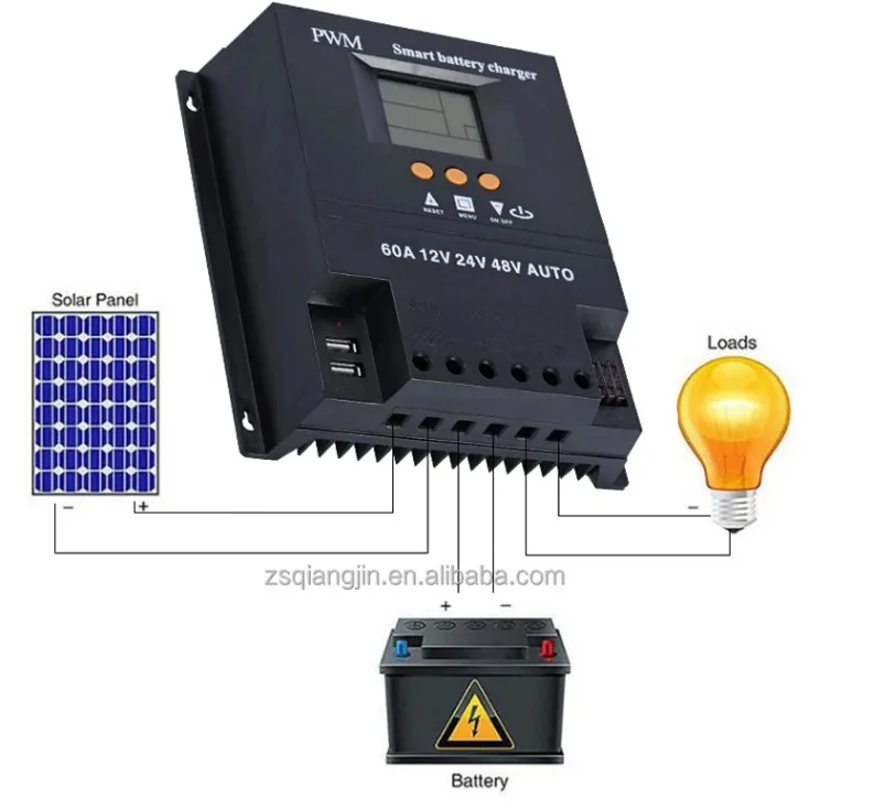 Solar charging intelligent controller 12V 24V 36V 48V 60A PWM MPPT lead-acid battery 8