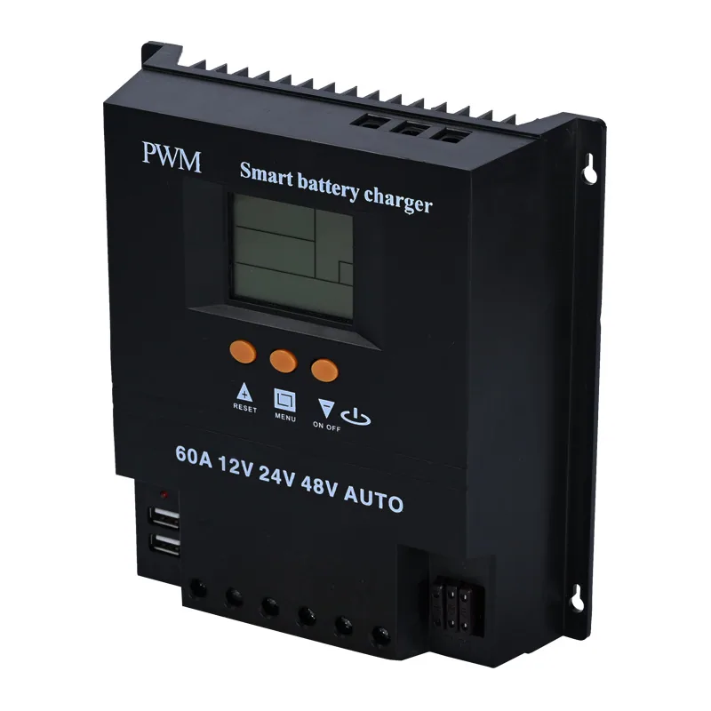 Solar charging intelligent controller 12V 24V 36V 48V 60A PWM MPPT lead-acid battery 4