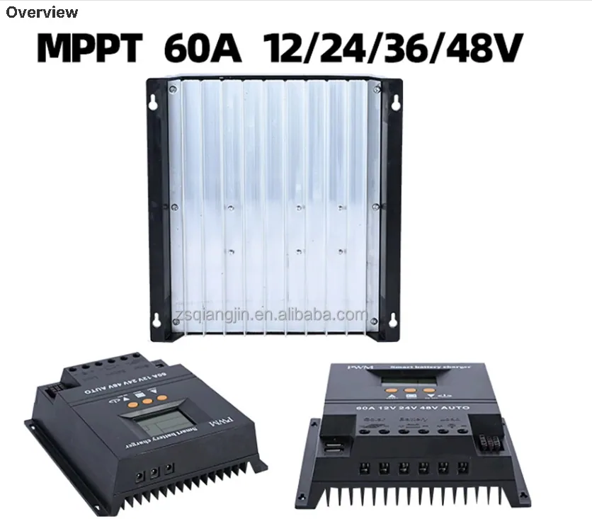Solar charging intelligent controller 12V 24V 36V 48V 60A PWM MPPT lead-acid battery 7