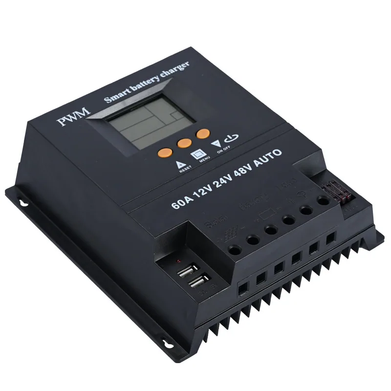 Solar charging intelligent controller 12V 24V 36V 48V 60A PWM MPPT lead-acid battery 5