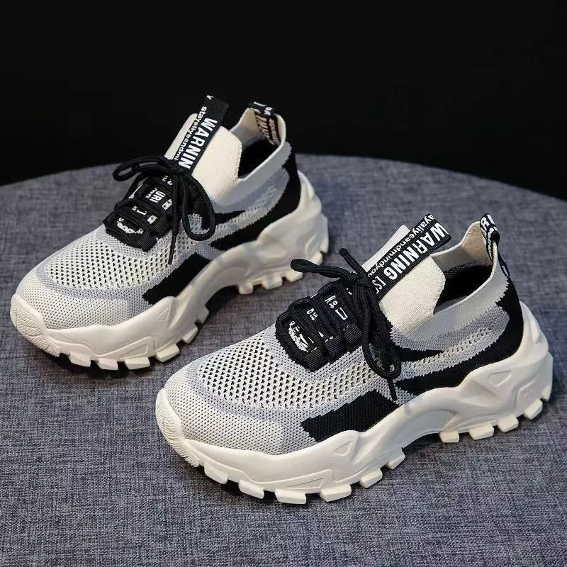 2024 Spring New Shoes: Children's Fly Weaving Breathable Casual Women's Shoes, Student Fashion Dad Shoes, Manufacturer Wholesale 2