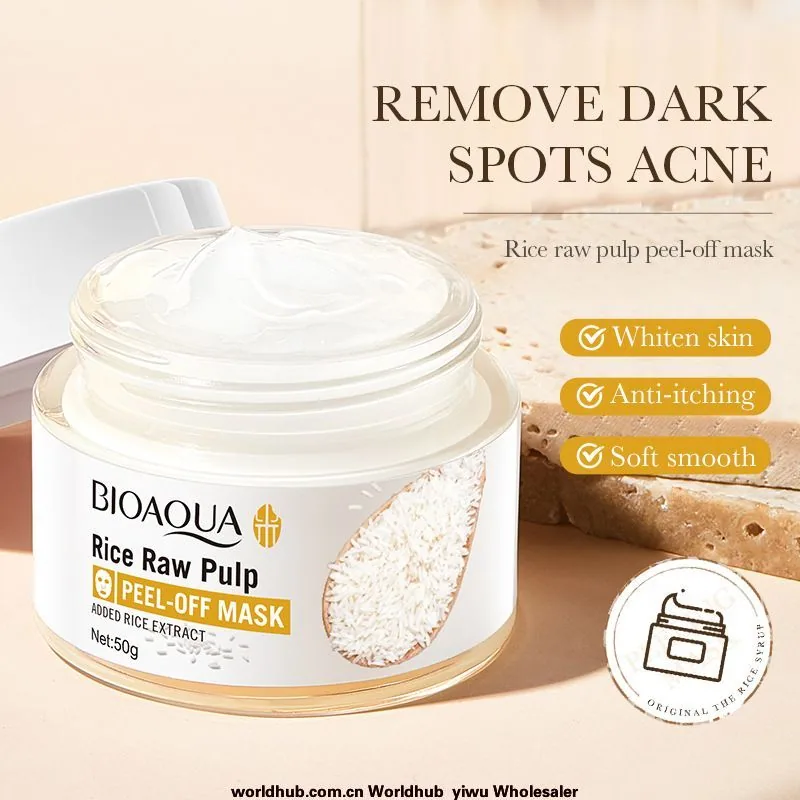 BIOAOUA Rice Puree Tear-off Mask Adsorption to remove blackheads, acne keratin, cross-border foreign trade wholesale