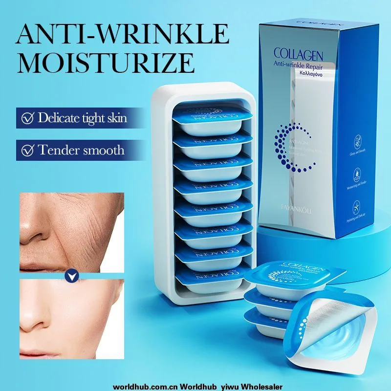 FAYANKOU Collagen facial mask Small pudding texture details feature Anti wrinkle repair cross-border foreign trade face mask