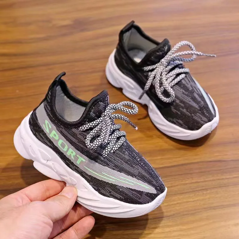 Children's fashionable breathable sports shoes, mesh shoes, 2024 spring and autumn new items for boys and girls, children's mesh 2