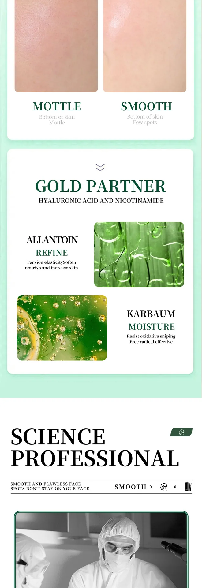 SADOER aloe vera small bubble mask packaging detail with full English label, plant essence formula for anti-blackhead acne sk