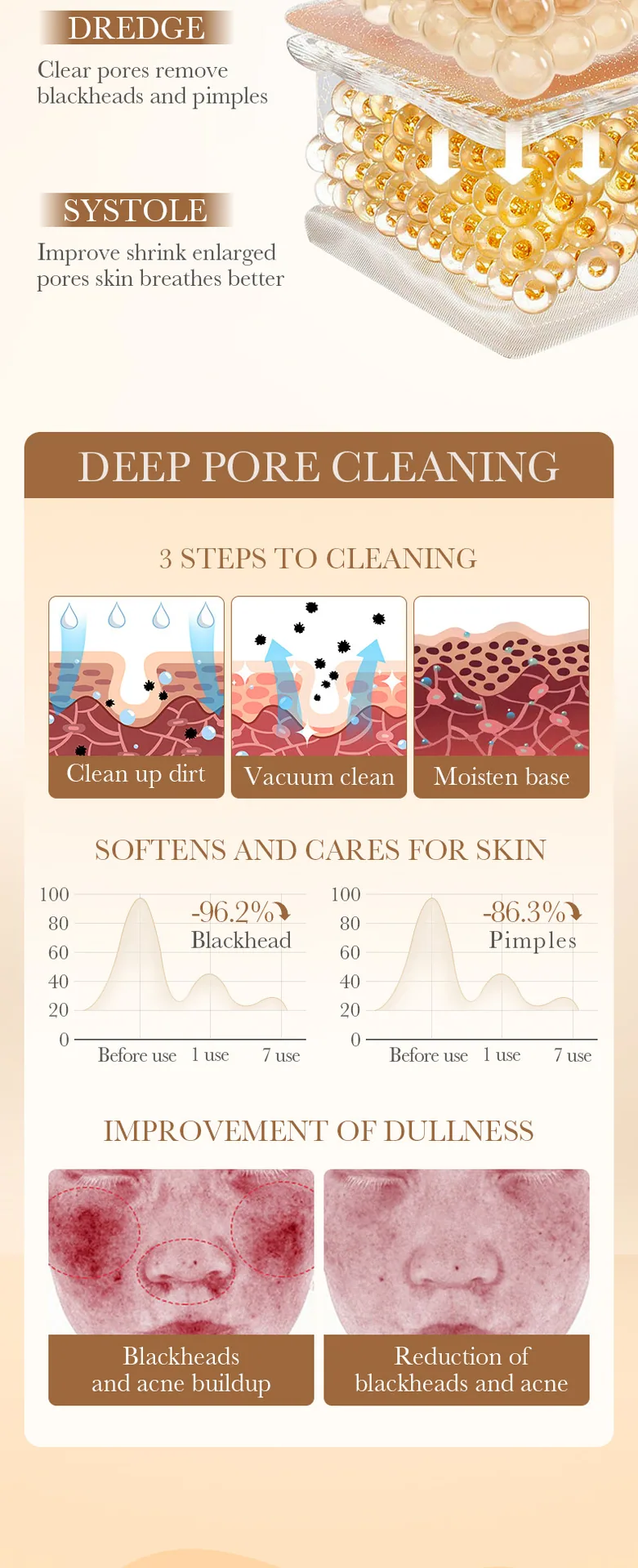 BIOAOU rice puree mud mask stick deep cleansing close-up showing creamy texture and stick format