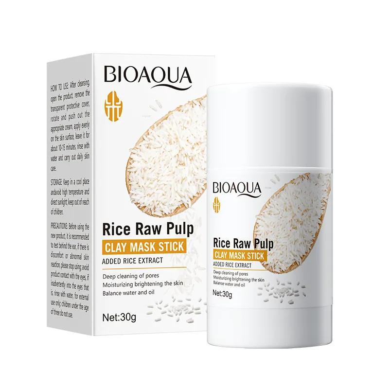 BIOAOU mud mask stick size and dimension display with unit pcs, portable twist-up design for deep cleansing acne skincare