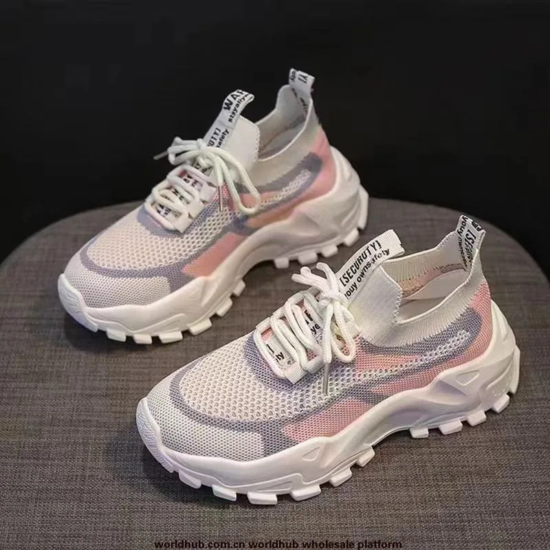 2024 Spring New Shoes: Children's Fly Weaving Breathable Casual Women's Shoes, Student Fashion Dad Shoes, Manufacturer Wholes