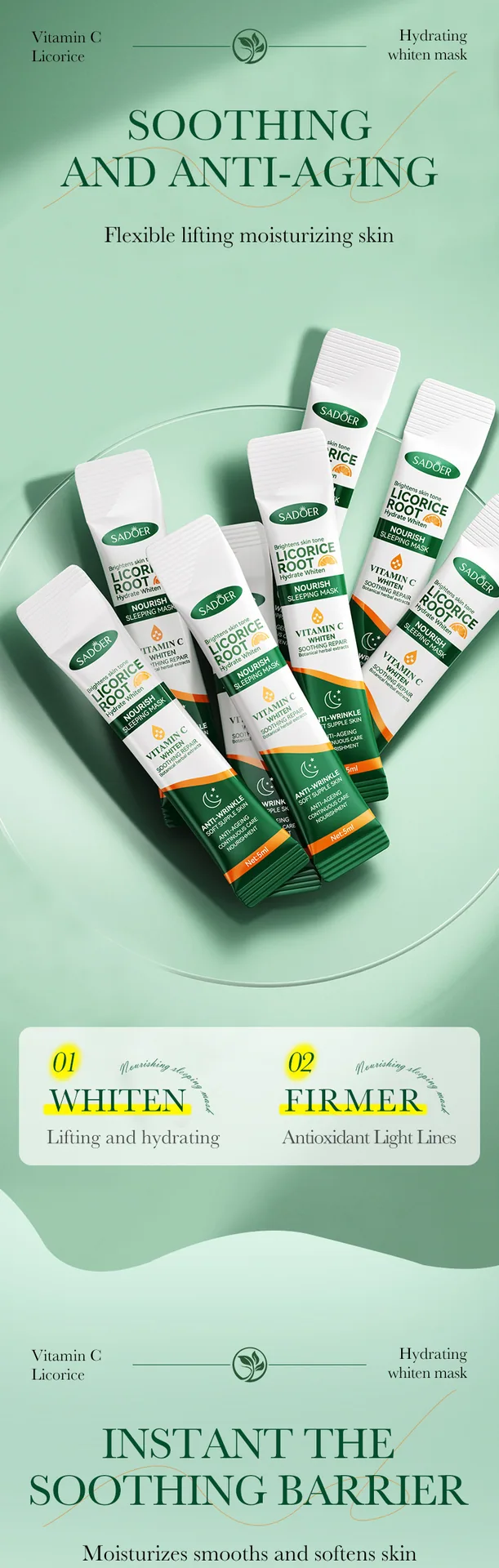 SADOER Gingerbread VC Tidur Masker Multi-Piece Portfolio Tampilkan Spesifikasi Sepotong Grosir lintas batas Seri Masker Pelem