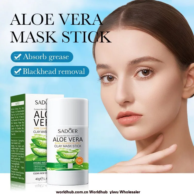 SADOER Aloe Solid Mask - Close-up Detail of the Paste Texture - Pore Cleansing, Facial Cleansing, Hydrating and Moisturizing,