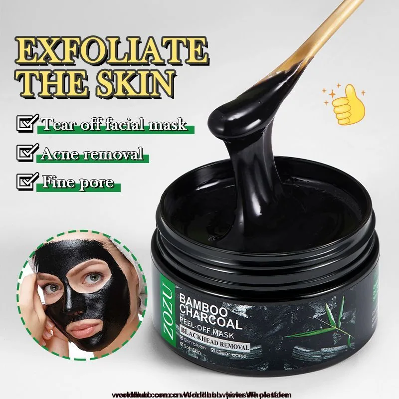 Full English ZOZU bamboo charcoal tear-off mask adsorption to remove blackheads, acne keratin, T zone nasal mask, cross-borde