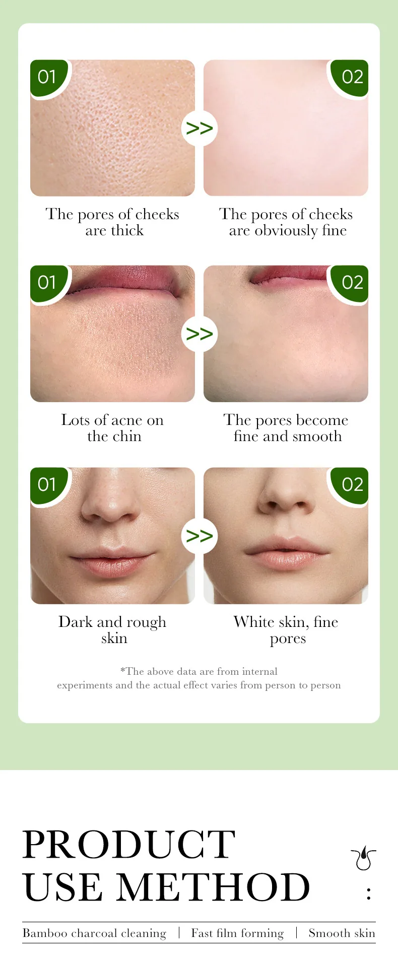ZOZU Bamboo Charcoal Tear facial mask Multi specification Style Comparison Display Different Packaging Options